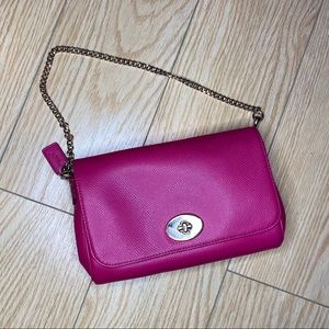 Coach hot pink mini purse